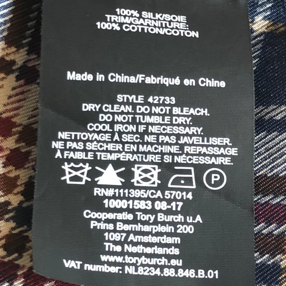 Tory Burch Cora Tartan Plaid Silk Shirtdress - Picture 16 of 16